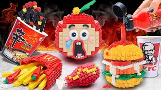 Apu Rating Spicy Food: Tesing Spice Limit Eating Challenge || Lego Adventures