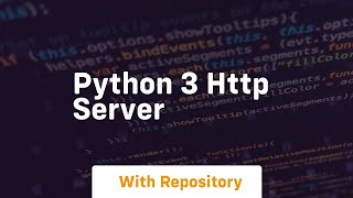 python 3 http server