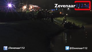 Hulpdiensten redden man van verdrinkingsdood A12 Duiven