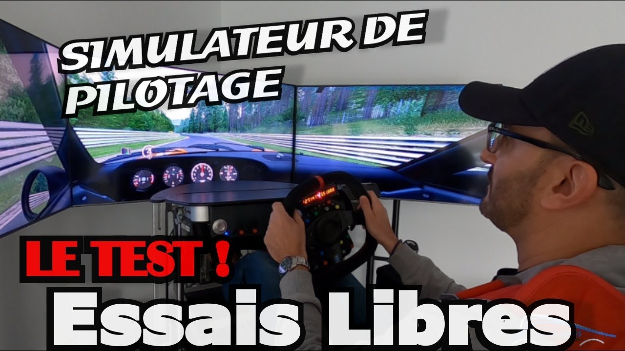 J'ESSAYE UN SIMULATEUR DE PILOTAGE AUTOMOBILE ET... - YouTube