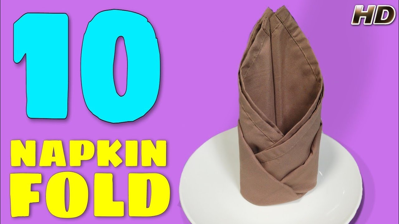 10 Fold Napkin Folding Youtube