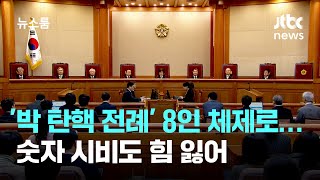 헌재, '박 탄핵 전례' 8인 체제로…숫자 시비도 힘 잃어 / JTBC 뉴스룸