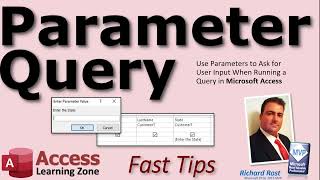 Use Parameters to Ask for User Input When Running a Query in Microsoft Access (Parameter Query)