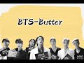 #Butter #BTS #BTSButterLyrics                                            Butter-BTS (방탄 소년단) Lyrics