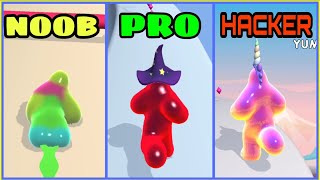 NOOB vs PRO vs HACKER in Blob Runner 3d - Gameplay Walkthrough Part 7 (Android,iOS)