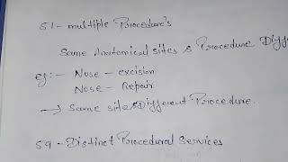 Modifiers 51 and 59 (medical coding )