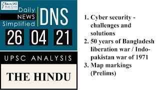 THE HINDU Analysis, 26 April 2021 (Daily Current Affairs for UPSC IAS) – DNS