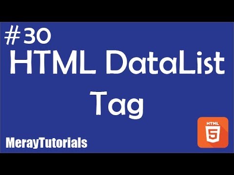 30 - HTML DataList Tag - YouTube