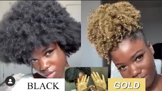 GOLD HAIR PAINT WAX ON TYPE 4 NATURAL HAIR | TEMPORARY HAIR COLOR! | REVIEW + APPLICATION