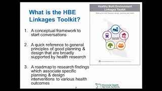 The Healthy Built Environment Linkages Toolkit (v2): Reviewing the conceptual framework and tools