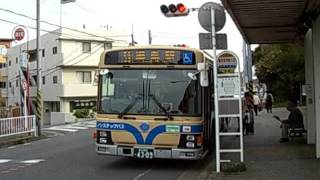 横浜市営バス５９系統横浜駅西口～綱島駅行き5-1804(エルガハイブリッド)