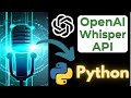 OpenAI Whisper API with Python latest tutorial | How to convert mp3 audio to text AI example