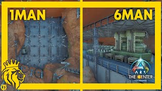 1MAN, 3MAN, 6MAN Rat Holes W/ Base Designs on The Center! | ARK: Survival Ascended