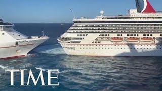 6 Injuries Reported As 2 Carnival Cruise Ships Collide In Cozumel, Mexico | TIME