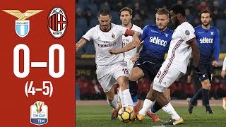 Highlights - Lazio 0-0 (4-5 pen) AC Milan - TIM Cup semifinal 2017/18