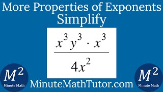 Simplify (x^3y^3*x^3)/(4x^2)