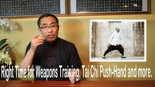 Monthly Q&A (34): Xing Yi History,  Right Time for Weapons Training, Tai Chi Push-Hand and more.