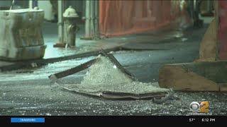 Window Frame Falls From Building In Midtown