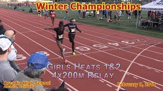 2019 TF - Winter Championships - 4x200 (Girls, Both Heats)