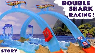 Fun Play with Toy Cars in a Double Loop Toy Car racing Challenge