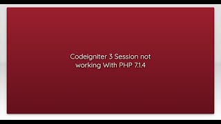 Codeigniter 3 Session not working With PHP 7.1.4