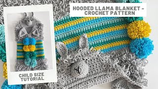 Hooded Llama Blanket Crochet Pattern