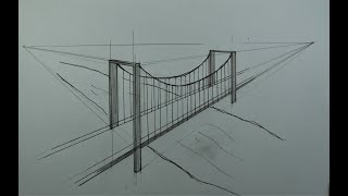 how to draw a bridge in 2 point perspective