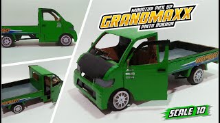 MEMBUAT MINIATUR PICK UP GRANDMAX FULL KARDUS SKALA 10 || HANDMADE