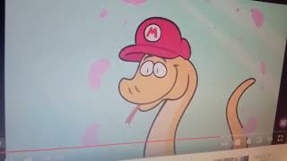 Mario transformed into a Snake from Super Mario: The Wrong Trunks cartoon edited Yes