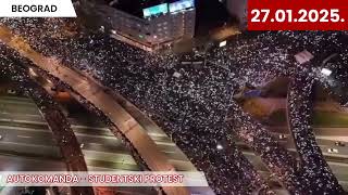 ZAŠTO SVI PRIČAJU O OVOM PROTESTU? Evo šta se desilo na Autokomandi! Beograd 27. 1. 2025.