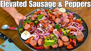 elevated Keto Sausage and Peppers Recipe ever! Must Try!