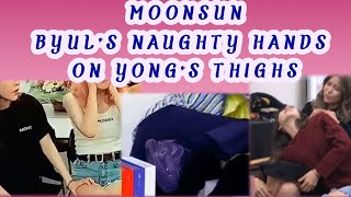 #Moonsun #Moonbyul's hands on #Solar's thighs 😉 18+