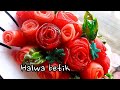 resipi halwa betik /resep manisan pepaya dan cara membuat halwa betik bentuk bunga Ros