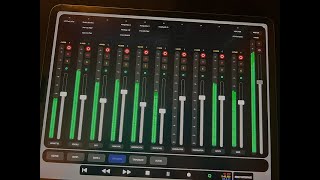 Mixing demo on a custom 10-track TouchOSC interface for Reaper