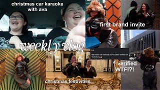 WEEKLY VLOG | first brand invite + VERIFIED ON YT??? + christmas haul + cleaning for the new year