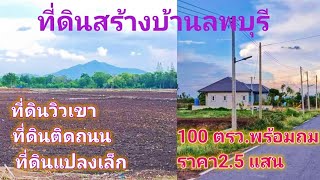 EP398.ที่ดินสร้างบ้าน ที่ดินแปลงเล็ก 100ตรว.ที่ดินวิวเขา อ.โคกสำโรง สนใจติดต่อ0981473498,0887902134