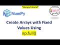 Create Arrays with 