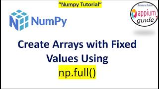 Create Arrays with "Fixed Values" (Using np.full()) | Python NumPy Tutorial for Beginners (2026)