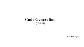 Code Generation