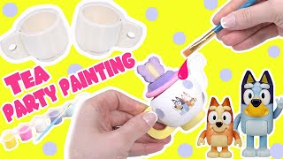 Bluey and Bingo Tea Party Painting and Decorating! DIY Crafts for Kids