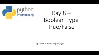 08 Day 8 Boolean Type – True/False (Python CodingKids)