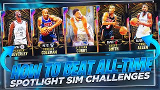 HOW TO BEAT ALL OF THE ALL TIME SPOTLIGHT SIM CHALLENGES AND GET GALAXY OPAL GOAT STEPH CURRY!!