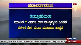 ರಾಜ್ಯದ ಹವಾಮಾನ ವರದಿ ;  ರಾಜ್ಯದಲ್ಲಿ ಈಶಾನ್ಯ ಮುಂಗಾರು ದುರ್ಬಲ. ಒಣಹವೆ ಮುಂದುವರಿಕೆ.