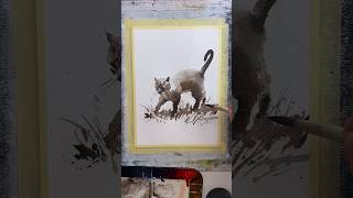 Cat Furry Friend Watercolor