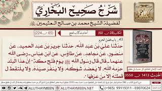 1413 - 3550 حديث ابن عباس إن هذا البلد حرمه الله لا يعضد شوكه📔 صحيح البخاري - ابن عثيمين