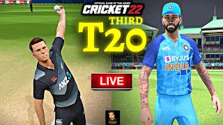 India vs New Zealand 3rd T20 Match - Cricket 22 Live - RtxVivek | Later GTA V Online
