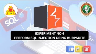 Perform SQL Injection Using Burpsuite/ CyberSecurity Lab Experiment-5 VTU