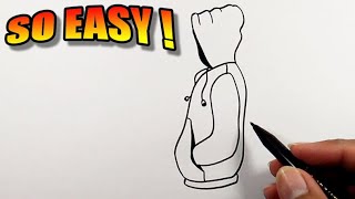 How to draw a hoodie side view | Easy Drawings