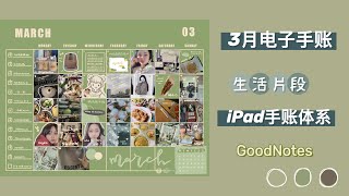 GoodNotes3⃣️月iPad抹茶🍵奶油配色电子手帐分享｜iPad电子手帐体系｜Plan with me