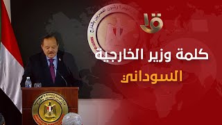 كلمة وزير الخارجية السوداني علي يوسف الشريف خلال مؤتمر صحفي مع وزير الخارجية بدر عبد العاطي